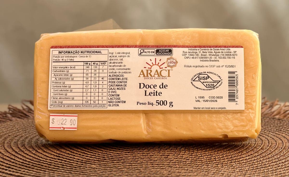 Doce de leite Araci